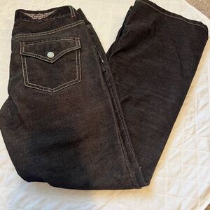 Harley-Davidson a light soft  corduroy Black Boot Cut Jeans size 6P NWOT